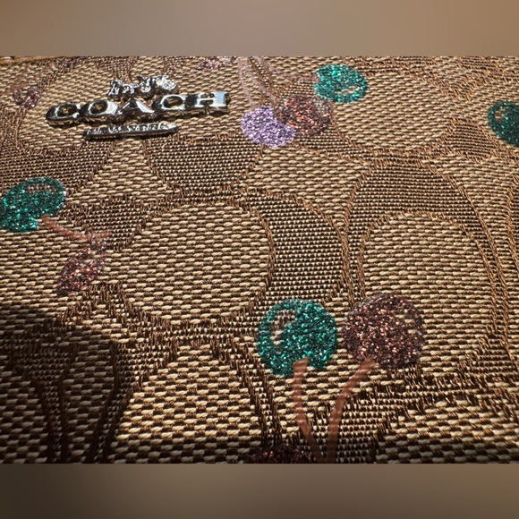 Coach Brown Wristlet with Purple and Green Accents🍍🍍 - Picture 4 of 14
